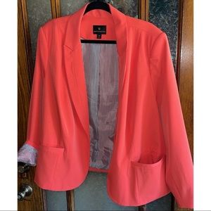 Coral fitted blazer